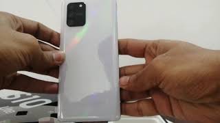 Samsung Galaxy S10 lite Prism WhiteUnboxing [upl. by Neeven]