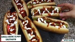 EVDE KOLAY SOSİSLİ SANDVİÇ HOT DOG NASIL YAPILIR 🌭🌭 [upl. by Ahseekal]