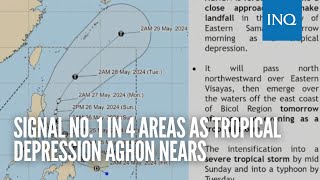 Signal No 1 in 4 areas as Tropical Depression Aghon nears [upl. by Sirovaj319]