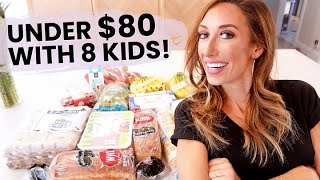 Grocery Haul for 8 kids under 80 For an ENTIRE WEEK How to save on groceries with Jordan Page [upl. by Datnow381]