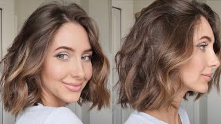 effortless beach waves hair tutorial  short hair [upl. by Aicemaj379]