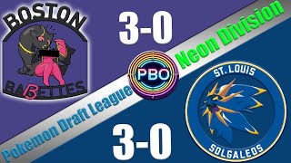 Pokémon Draft League  St Louis Solgaleos VS Boston Babettes  S7 W4 Neon Div [upl. by Burrill]