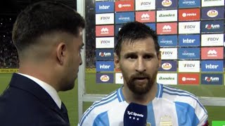 “No podíamos dar dos pases seguidos” la queja de Messi por el estado de la cancha en Venezuela [upl. by Osnofedli]