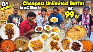 எளிய மக்களின் 99₹ Cheapest Unlimited BUFFET  ECR Unlimited 99  Tamil Food Review  Pakoda Boyz [upl. by Gamin]