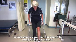 How to use Crutches  Nonweightbearing [upl. by Teik]