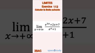 Exercice 112 Limites 2BAC Maths [upl. by Heinrick360]