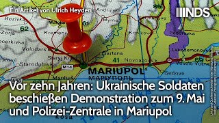 Vor 10 Jahren Ukrainische Soldaten beschießen Demonstration z 9Mai amp PolizeiZentrale in Mariupol [upl. by Jeanette]