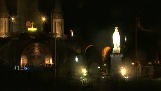 Procession Mariale aux flambeaux at the Sanctuaire de Lourdes  1 October 2024 [upl. by Ashla868]