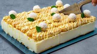 Raffaello cake without baking and without butter A tasty and super easy recipe [upl. by Berkley]