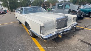 A Wedgewood Blue 1977  1979 Lincoln Continental Mark V Land Yacht [upl. by Leunamme]