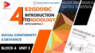 SOCIAL CONFORMITY AND DEVIANCE  SOCIAL INSTITUTION  INTRODUCTION TO SOCIOLOGY  SGOU  UPSC  PSC [upl. by Muslim]