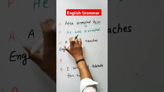 Active amp passive voice englishgrammar shorts english grammar education [upl. by Arramas]