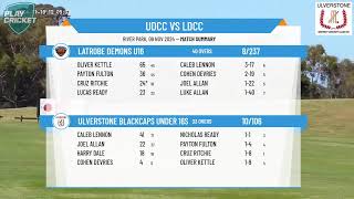 Ulverstone Blackcaps Under 16s v Latrobe Demons U16 [upl. by Oulman]