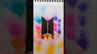 Draw BTS Logo bts art drawing viralvideo painting shorts [upl. by Vookles760]