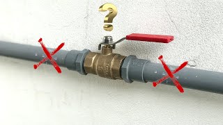 If you are not a Plumber you should watch this video Tricks installing stop valves for Pvc Pipes [upl. by Ocana]