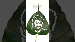 Lalettan tribute lalettantribute mohanlaltribute lalettanshorts leafart mohanlalstensil [upl. by Eyks485]