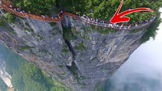 Ponte de Vidro Sobre o Abismo a Uma Altura De 15 Km Um Desifo Até Mesmo Para os Mais Experientes [upl. by Dorahs]