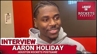 Aaron Holiday  Postgame Houston Rockets Vs OKC Thunder  20232024 NBA Season [upl. by Russon213]