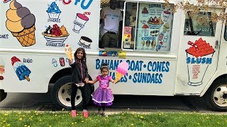 Kids Buying Ice Cream from Ice Cream Truck fun video [upl. by Bruell]