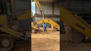 excavator automobile machine cat diy restoringoldtools toolsrestoration welding shorts [upl. by Eillib]