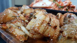 먹방창배tv 집밥 어머니손맛 순살갈치조림 겉절이 흰쌀밥 가즈아 Braised Cutlassfish eating show mukbang asmr copy [upl. by Morganne]