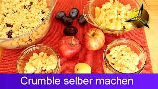 Crumble Rezepte Zwetschgen Crumble selber machen [upl. by Ateinotna477]