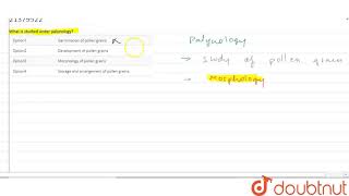 What is studied under palynology [upl. by Agan227]