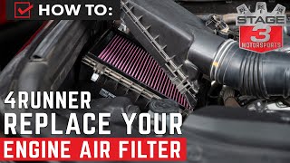 How To Replace 4Runner Engine Air Filter with KampN Panel [upl. by Ailee]