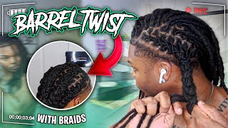 How To BARREL TWIST Dreadlocks YOURSELF  Dreadlock Transformation [upl. by Fransen]