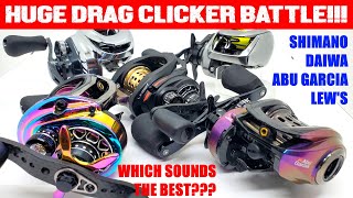 12 REEL CLICKING DRAG SOUND BATTLE WHICH REEL HAS THE BEST DRAG CLICKER SOUND [upl. by Dnar920]