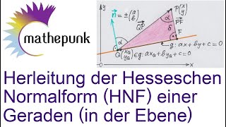 Abstand Gerade und Ebene Hessesche Normalform [upl. by Leahcin448]