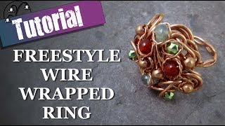 Wire Wrapped Ring  Freestyle [upl. by Felt475]