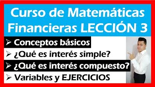 INTERÉS SIMPLE e INTERÉS COMPUESTO matemáticas financieras [upl. by Zetroc]