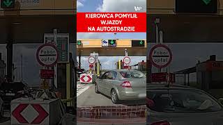 Niebezpieczny manewr na autostradzie [upl. by Ssepmet]