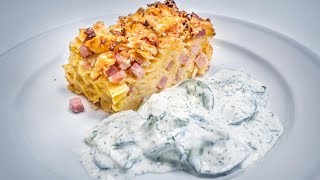 SCHINKENFLECKERL MIT RAHMGURKENSALAT [upl. by Cyb]