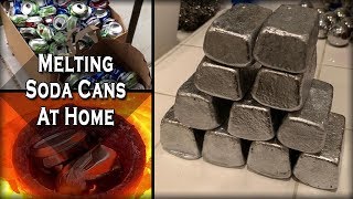 Melting Aluminum Cans At Home  Easy DIY Recycling Process [upl. by Narok]