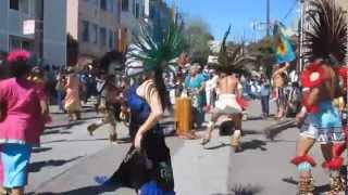 Xiuhcoatl Danza Azteca Cesar Chavez Holiday Parade 2012 Mission District San Francisco California [upl. by Scheers108]