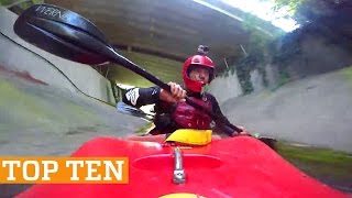 TOP TEN Kayaking Skimboarding amp Trick Shots  PEOPLE ARE AWESOME 2017 [upl. by Dwan]