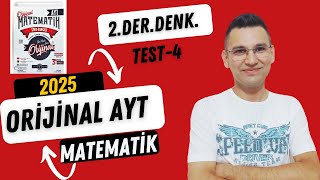 Orijinal AYT Matematik Çözümleri 2DERECEDEN DENKLEM TEST4 Soru Bankası Tam Çözüm Serisi yks2025 [upl. by Iret702]