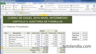 Curso de Excel Intermedio 31 Rastrear Precedentes [upl. by Dalenna]