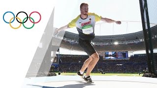 Germanys Harting wins Discus gold [upl. by Aoht]