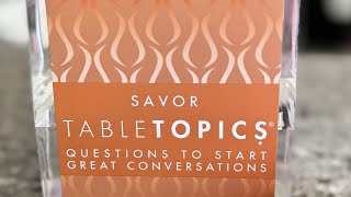 Table Topics Savor Conversation Starter Cards for Foodies tabletopics foodies foodiechats [upl. by Ailedua995]