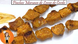 Pinchos Morunos de Lomo de Cerdo  Receta de Cocina en Familia [upl. by Carrel614]