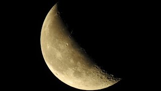 Waning Crescent Moon 390 of 29 July 2024 recorded with Nikon P900 [upl. by Zanahs906]