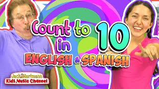 Count to 10 in English and Spanish  Jack Hartmann [upl. by Githens885]