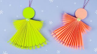 Come creare Angelo di Natale con un foglio A4  Lavoretti di Natale fai da te  Christmas crafts [upl. by Toft]