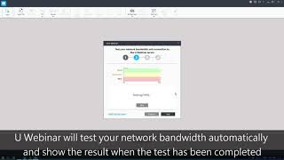 How to test the network webcam and microphone before a live broadcast  U Webinar Tutorial [upl. by Sarchet331]