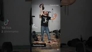 Kettlebell Press 20x2 28kg motivation kettlebell kettlebellworkout staystrong [upl. by Yeloc]