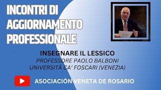 Incontri di aggiornamento professionale con Balboni [upl. by Adkins]