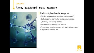 Chemia  klasa 7  Atomy i cząsteczki  masa i rozmiary [upl. by Rus523]